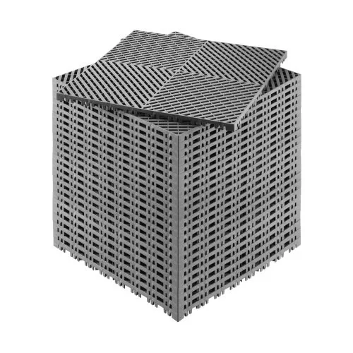 24 db Drainage padlóburkoló lap garázshoz 41,5x41,5 cm, vízelvezető burkolat