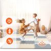 EVA habszivacs padlóburkolat 16 darab puzzle játékszőnyeg 31,5x31,5 cm bézs-szürke mintás 1 cm vastagságú puha borítás