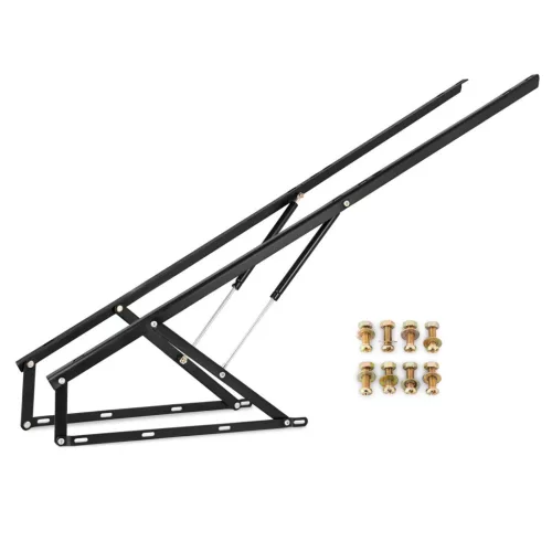 Hidraulikus ágyemelő vasalat 152 cm, fekete, 120 kg teherbírással gázrugós ágyemelő