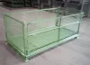 Dupla összecsukható gitterbox Széles rácsos tároló konténer belül 2300x1100x 800 mm lehajtható oldalfallal, 2400x1200x1000 mm GiBo