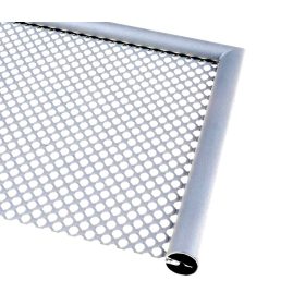   Lemez rács keretező kerek gömb profil ø27 mm 1,7 mm vastag lemezhez kezeletlen acél lemez keret 3000 mm