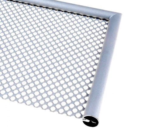 Lemez rács keretező kerek gömb profil ø27 mm 1,7 mm vastag lemezhez kezeletlen acél lemez keret 3000 mm