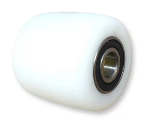 Ø 82 mm raklapemelő, raklapmozgató görgő poliamid Szélesség: 54 74 80 84 91 95 vagy 100 mm Tengely átmérő: 17, 20, 25 mm választható!