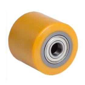   Ø 85x80 mm villagörgő raklapemelő raklapmozgató uretán Tengely: 17 mm Linde 0009933902 Still 4411624, 0172656