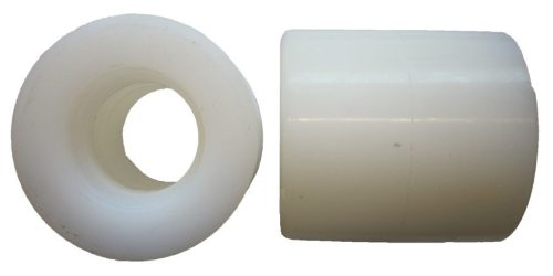 Ø 82x70 mm béka görgő raklapemelő, raklapmozgató műanyag poliamid csapágy nélkül  Átmérő: 82 mm  Szélesség: 70 mm