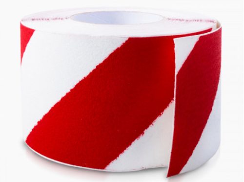 Csúszásgátló csúszásmentesítő szalag 50 mm széles 18,3 méter hosszú csíkos öntapadó időjárás álló ragasztós csík