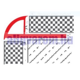   OX 6-7-8-10-12 mm Íves csempeszegély élvédő domború galambszürke szín választható méret