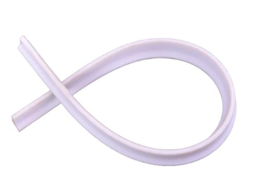 Padlóra ragasztható kifolyó víz határoló szilikon gát fehér színben 2m méterár