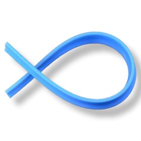 Padlóra ragasztható kifolyó víz határoló 200 cm szilikon gát kék színben méterár