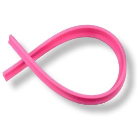   Padlóra ragasztható kifolyó víz határoló 200 cm szilikon gát rózsaszín színben méterár