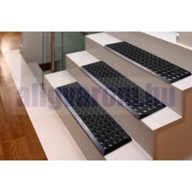   Csúszásgátló gumilap lépcsőre 25x75 cm rácsos lépcsőfok gumiburkolat