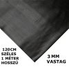 SBR 3x120 mm Bordás gumiszőnyeg sűrűn csíkozott 120 cm széles 3 mm vastag méterenként rendelhető tekercs gumi védőborítás
