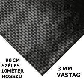   SBR 10 méter 3x900 mm Bordás gumiszőnyeg sűrűn csíkozott 90 cm széles 10 méter hosszú 3 mm vastag tekercs gumi védőborítás