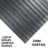 SBR 10 méter 3x1200 mm Bordás gumiszőnyeg széles csíkozású 120 cm széles 10 méter hosszú 3 mm vastag tekercs gumi védőborítás