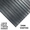 SBR 3x1200 mm Bordás gumiszőnyeg széles csíkozású 120 cm széles 3 mm vastag méterenként rendelhető tekercs gumi védőborítás