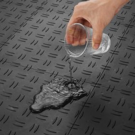   Garázspadló burkolólap készlet 305x305x13,4 mm 25 darabos szett fekete