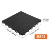 Garázspadló burkolólap készlet 305x305x13,4 mm 25 darabos szett fekete