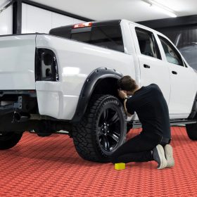   Moduláris garázspadló burkolólap 50 db-os készlet  305x305x13,4 mm piros színben