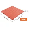 Moduláris garázspadló burkolólap 50 db-os készlet  305x305x13,4 mm piros színben