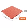 Garázspadló burkolólap 25 db-os készlet 305x305x13,4 mm ipari minőségű, csúszásmentes, piros színben