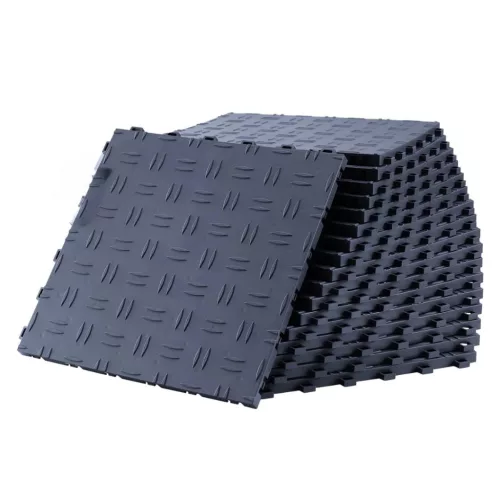 Garázspadló burkolólap készlet 305x305x13,4 mm 25 darabos szett grafitszürke