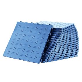   Garázspadló burkolólap 25 darabos készlet 305x305x13,4 mm kék műhely padló