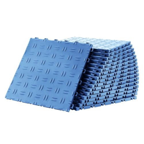 Garázspadló burkolólap 25 darabos készlet 305x305x13,4 mm kék műhely padló
