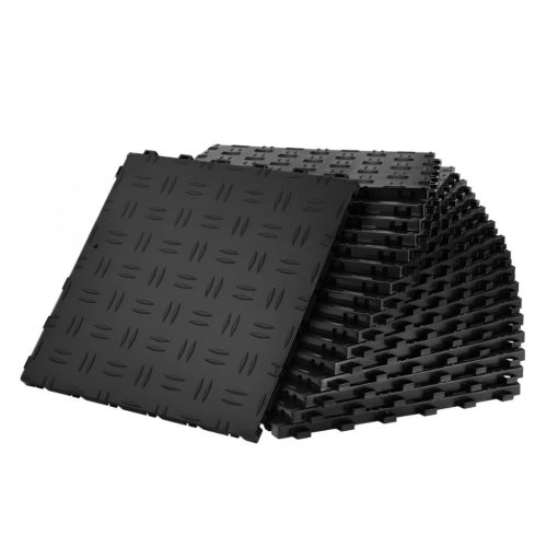Moduláris garázspadló burkolólap 50 db-os készlet 305x 305x13,4 mm fekete színben