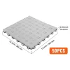 Garázspadló burkolólap 50 db-os készlet 305x305x13,4 mm ipari minőségű, csúszásmentes, ezüst színben