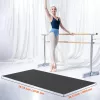 PVC padlószőnyeg 200x100 cm 1,5 mm vastag fekete edző- és jógaszőnyeg hordtáskával