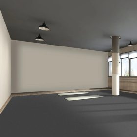   Padlóburkolat PVC-vinyl táncpadló 2,4 m² szürke/fekete, vízálló és csúszásmentes