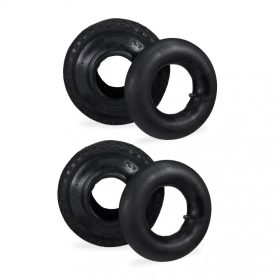   Ø260x85 mm Pótkerék alkatrész gumi belsővel és külső gumi borítással 2 pár 3.00-4 kézikocsi, fűnyíró, kistraktor, kiskocsi pótkerék készlet