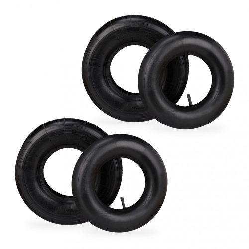 Ø320x75 mm Pótkerék alkatrész gumi belsővel és külső gumi borítással 2 pár 4.00-6" kézikocsi, fűnyíró, kistraktor, kiskocsi pótkerék készlet