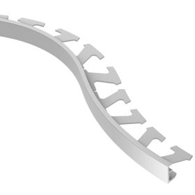   OX 15 mm Hajlítható alumínium élvédő natúr szín görbíthető burkolatváltó csempeprofil padlólap szegély kültérre, beltérre 15x2500 mm