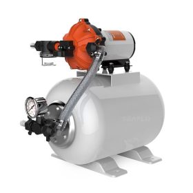 Hidrofor tartályos 12V hydrofor szivattyú házi vízmű önfelszívó membrán szivattyú 120W 690 liter/óra