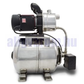   Rozsdamentes acél házi vízmű Hidrofor tartályos szivattyú házi vízmű 230 V 3800 liter/óra 1200 W