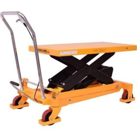   Hidraulikus ollós emelőasztal kézi szállító és mobil hidraulikus emelő kocsi 1000 kg teherbírás,  mobil emelő asztal ollósemelő