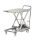 ROZSDAMENTES, ollós emelőasztal kézi szállító és mobil hidraulikus emelő kocsi 100 kg teherbírás,  mobil emelő asztal ollósemelő