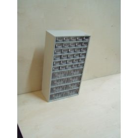   Alkatrész tároló szekrény fiókos fémszekrény szortimenter 30x55 cm 4 nagy 8 közepes fiók  Hobby box csavartartó, alkatrészes fiók