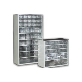   Szortimenter 30x55 cm, fémházas alkatrész tároló fiókos szekrény, 8 nagy fiók fiókos tároló, csavar fakk, szerszám játék tartó doboz