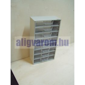   Szortimenter 30x55 cm, fémházas alkatrész tároló fiókos szekrény, 8 nagy fiók fiókos tároló, csavar fakk, szerszám játék tartó doboz