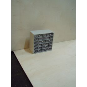   Hobby box. fiókos alkatrész tároló szekrény szortimenter 30x28 cm és 30 kicsi fiók, csavartartó doboz
