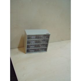   Fiókos tároló alkatrész tároló fiókos szekrény szortimenter 28x30cm, 8 közepes fiók tartó doboz