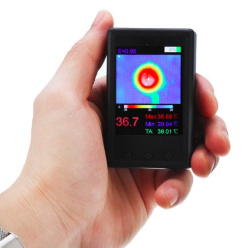 Hőkamera, mini infra kamera. Érintésmentes hőmérséklet mérés, LCD kijelsővel