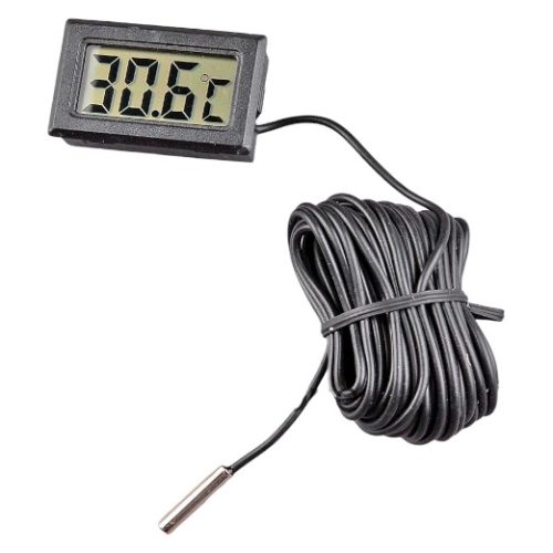 Hőmérő külső érzékelővel 10 méter kábellel, digitális hőmérséklet mérő hosszú vezetékkel