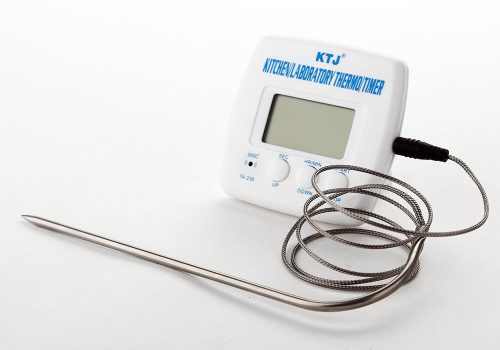 Digitális hőmérő hőálló külső érzékelő magas +300°C értékéig. Digitális hőmérséklet mérő, fém hőmérséklet érzékelő 