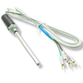   PT100 hőmérséklet érzékelő szenzor 95mm hosszú hüvellyel, jeladó, hőmérő 1,5 m PVC kábel