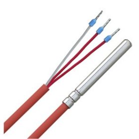   Háromeres, PT100 hőmérő, hőmérséklet érzékelő, jeladó, szilikon kábel