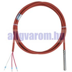   Háromeres, PT100 hőmérő, hőmérséklet érzékelő, jeladó, szilikon kábel
