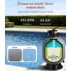 Homokszűrős vízforgató 600 mm tartállyal nagy teljesítményű medence szűrő 246 L/perc kapacitással